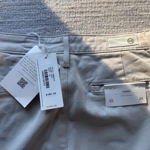 AG Caden tailored trousers NWT light stone/ beige size 29R - Picture 3 of 4